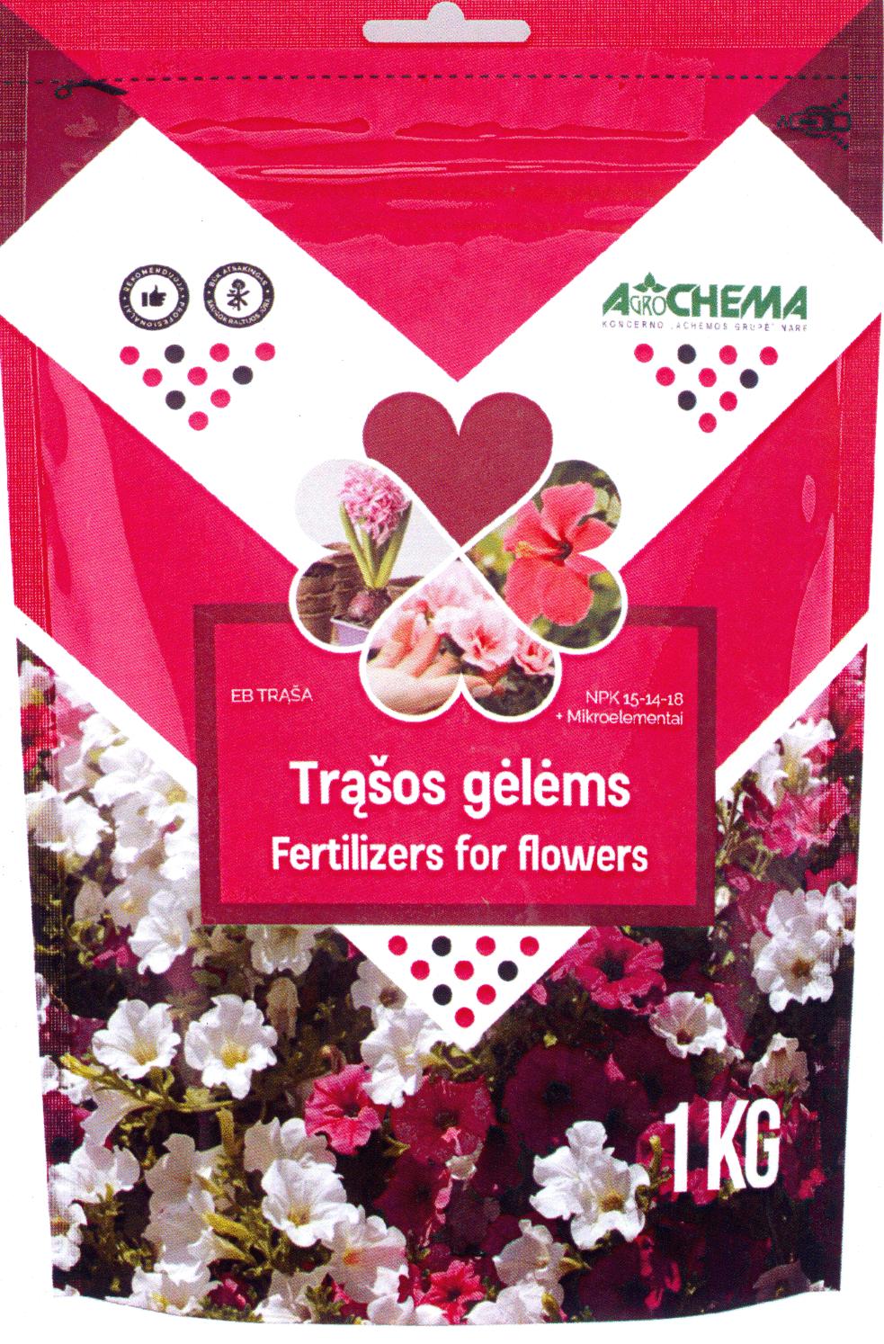 Prekės ženklas: AGROCHEMA Trąšos gėlėms Fertilizers for flowers